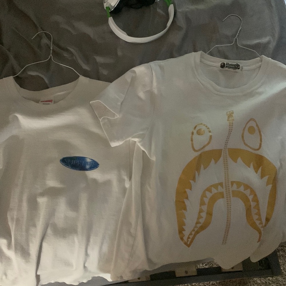 supreme and bape shirt